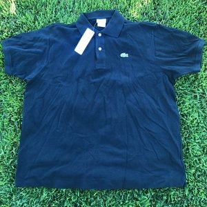 Mens Lacoste Polo shirt sz XXL black button up